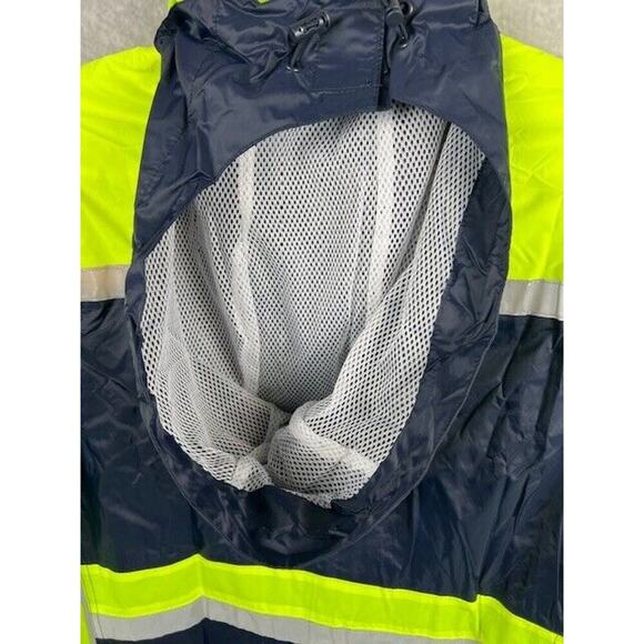 2 PC Yellow Safety RainSuit, Rain Jacket With Hoodie and Pants, Top-S Pants-XS - Picture 6 of 13